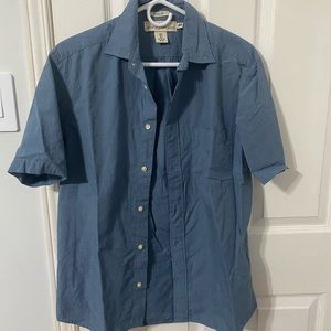 Denim Short Sleeve Button Down Overshirt